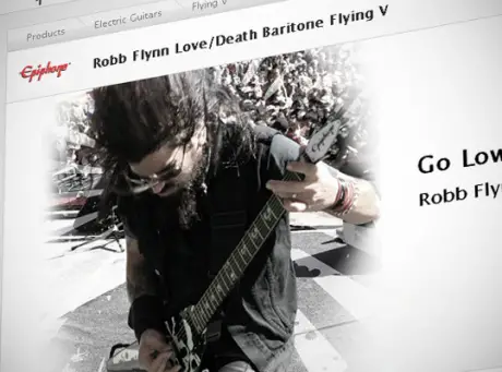 Epiphone Release Robb Flynn Love/Death Baritone Flying V