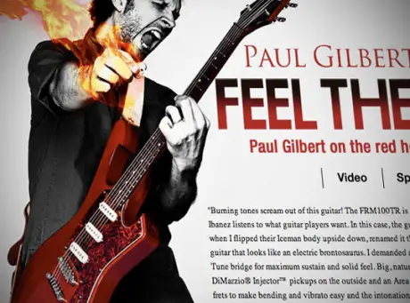 Ibanez Paul Gilbert Signature Fireman Guitar Unveiled