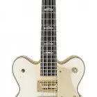 Gretsch Guitars G6136B-TP12 Custom Shop Tom Petersson Signature White Falcon™ 12-String Bass with Cadillac Tailpiece, White Lacquer Relic