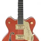 Gretsch Guitars G6620TFM Players Edition Nashville® Center Block Double-Cut with String-Thru Bigsby® Filter`Tron™ Pickups, Tiger Flame Maple, Orange Stain