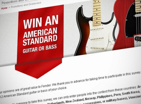 Fender American Standard Giveaway