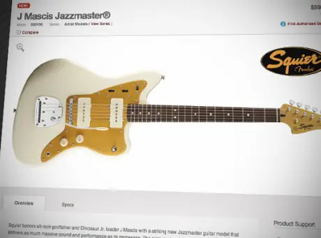 J Mascis Jazzmaster Signature Model Introduced by Squier