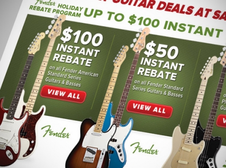 Fender Holiday Rebate Program at Sam Ash