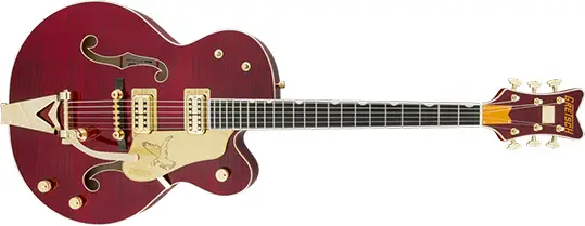 G6136TFM-DCHY Limited Edition Falcon w/Bigsby, Tiger Flame Maple, TV Jones, Dark Cherry Stain