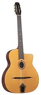 GJ-0 Student Gypsy Jazz Guitar - Petite Bouche - Oval Hole by Saga