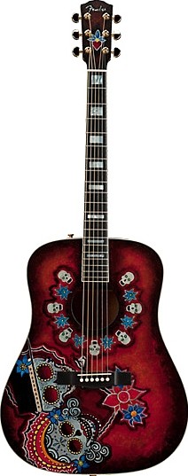 Joe Wood Dia De Los Muertos Dreadnought by Fender