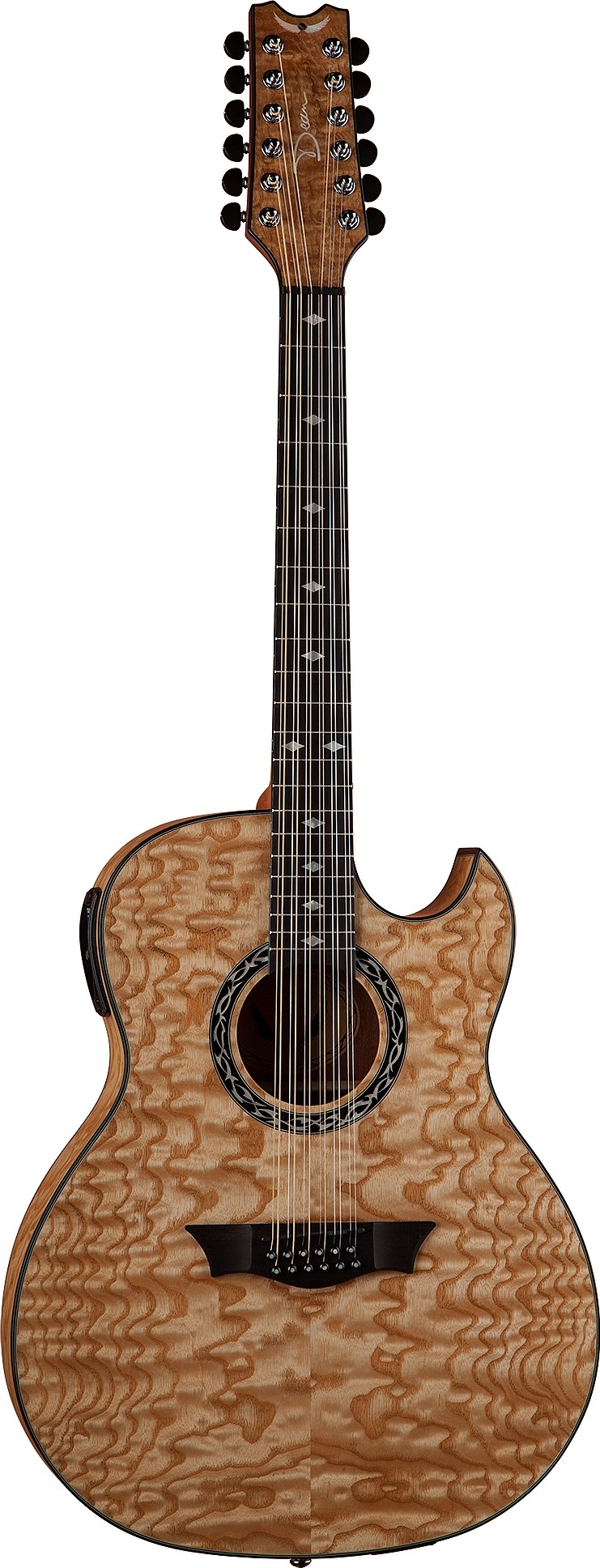 Exhibition Quilt Ash 12 String w/Aphex by Dean