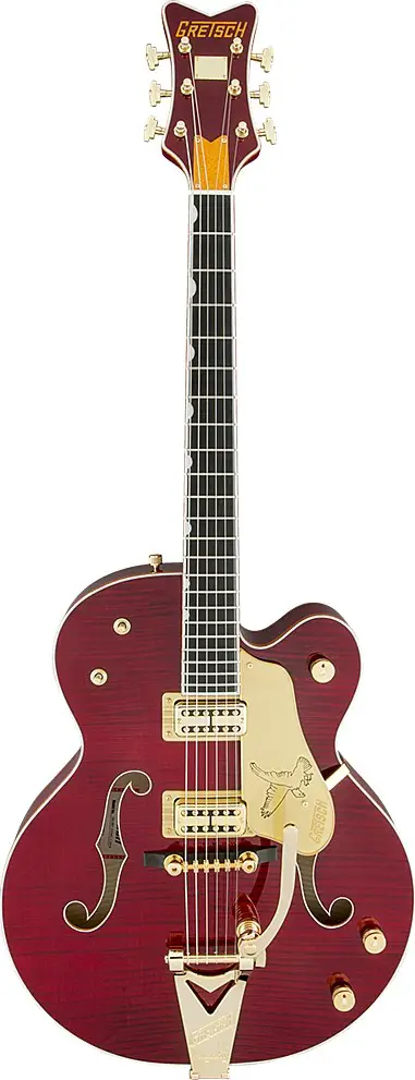 G6136TFM-DCHY Limited Edition Falcon w/Bigsby, Tiger Flame Maple, TV Jones, Dark Cherry Stain by Gretsch Guitars