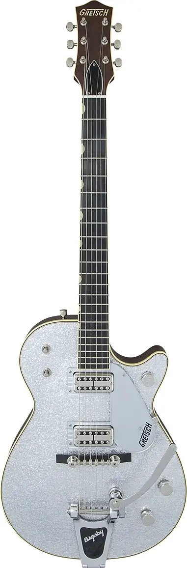 G6129T-59 Vintage Select ’59 Silver Jet™ with Bigsby®, TV Jones®, Silver Sparkle by Gretsch Guitars