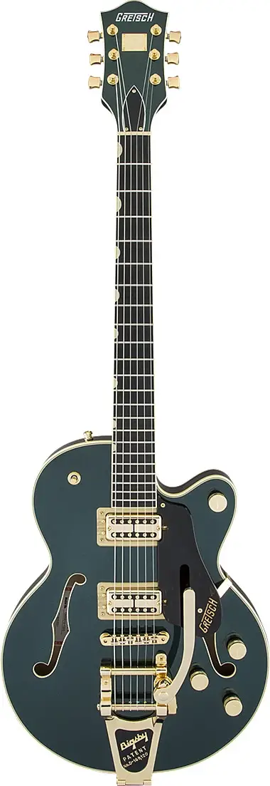 G6659TG Players Edition Broadkaster® Jr. Center Block Single-Cut with String-Thru Bigsby® and Gold Hardware, USA Full`Tron™ Pickups, Cadillac Green by Gretsch Guitars