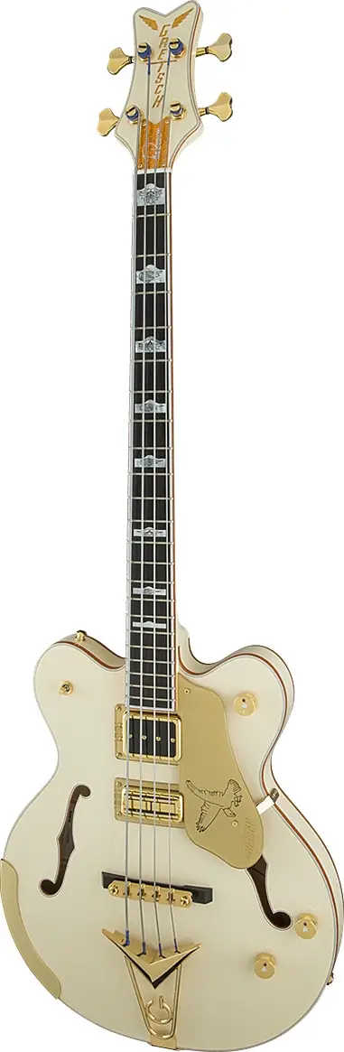 G6136B-TP Tom Petersson Signature Falcon™ 4-String Bass with Cadillac Tailpiece, Rumble’Tron™ Pickup, Aged White Lacquer by Gretsch Guitars