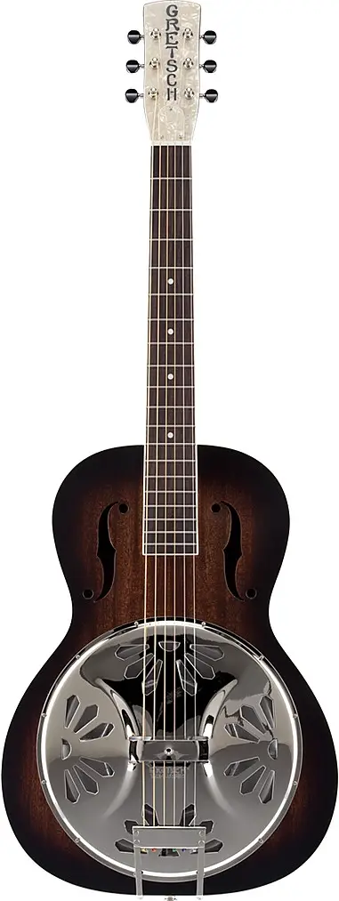 G9220 Bobtail Round-Neck A.E., Mahogany Body Spider Resonator Cone Guitar, Fishman Nashville Resonator Pickup by Gretsch Guitars