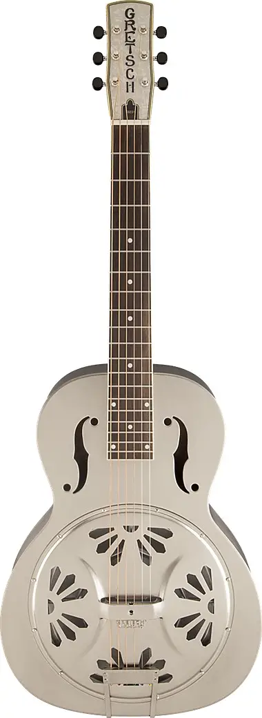 G9231 Bobtail Steel Square-Neck A.E. Steel Body Spider Cone Resonator Guitar, Fishman Nashville Resonator Pickup by Gretsch Guitars