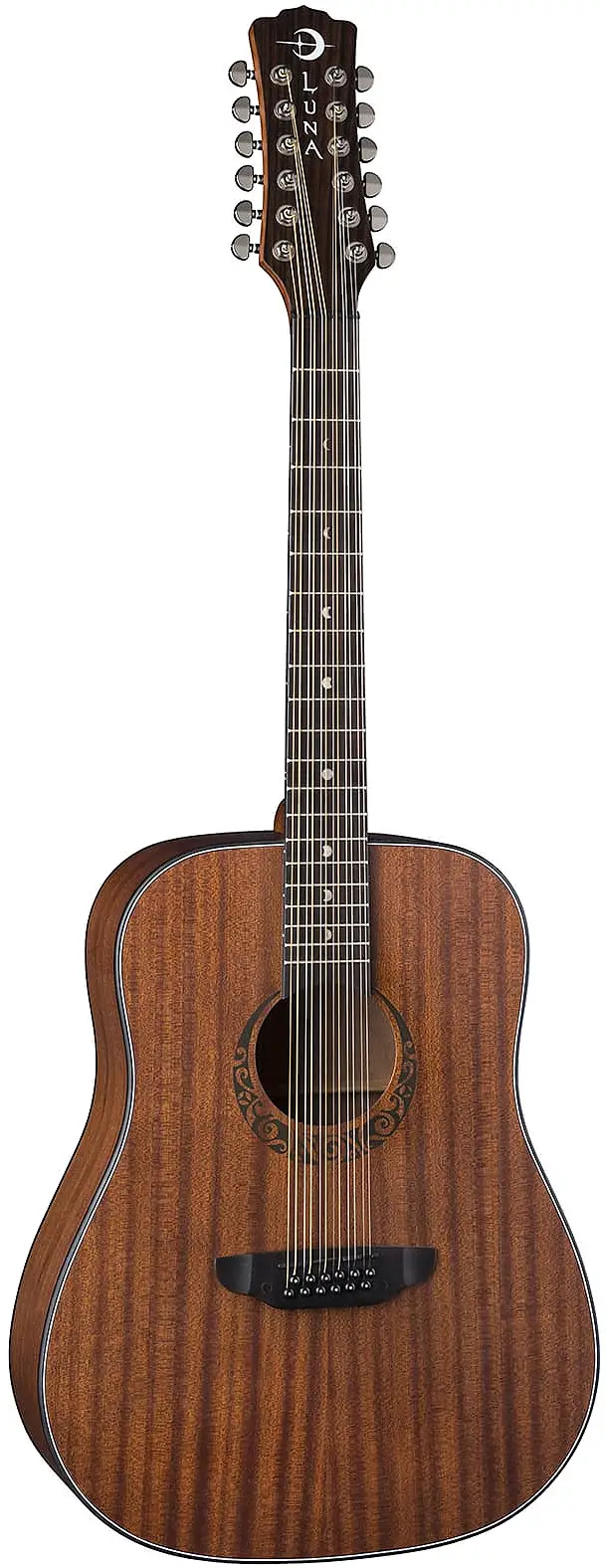 Gypsy Dreadnought 12 String Mahogany by Luna