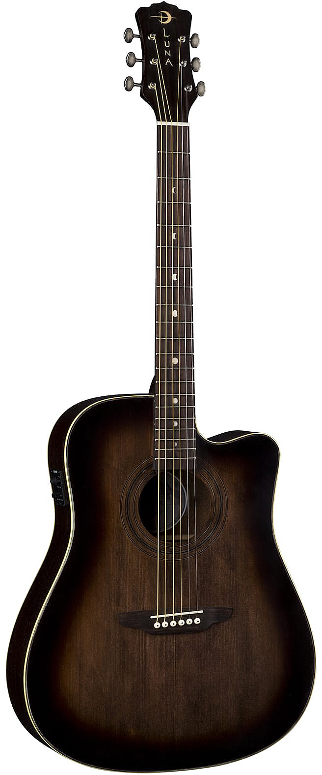 Art Vintage Dreadnought Cutaway A/E - Solid Top by Luna