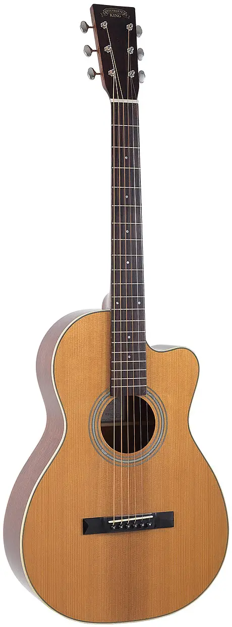 RP1-16C Recording King Schoenberg Torrefied Adirondack Spruce Top Guitar, 0 Body Cutaway by Recording King