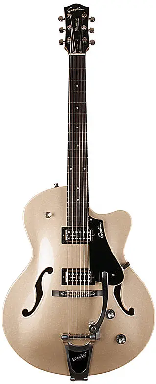 5th Avenue Uptown GT LTD Silver Gold w/Bigsby & TV Jones by Godin