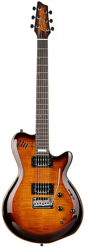 LGXT Cognac Burst Flame AAA by Godin