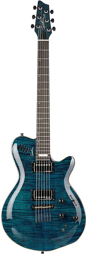 LGX-SA Trans Blue Flame AAA by Godin