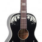 RPS-7L-MBK Recording King Dirty 30`s Series 7 Single 0 Acoustic Guitar, Matte Black