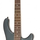 Gun Metal Blue Satin